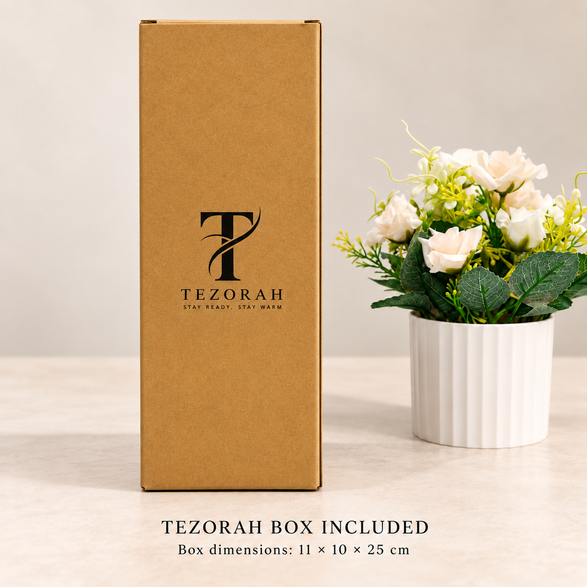 TEZORAH Dual Drink Carry Tumbler 900ml | Stainless Steel Vacuum Insulated | Foldable Carry Handle | Box Included