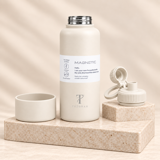TEZORAH 950ml Magnetic Phone-Holder Bottle