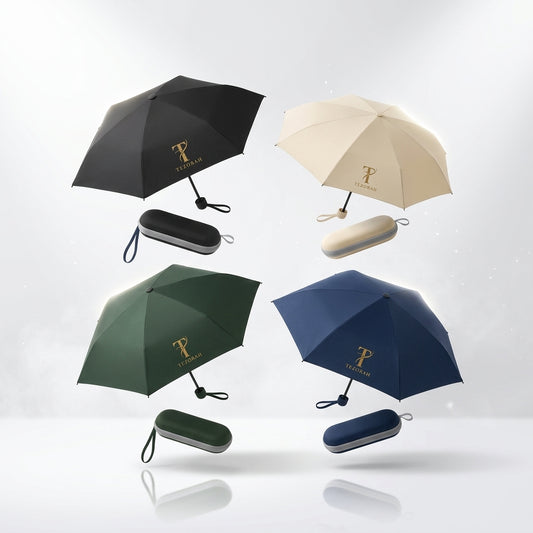 TEZORAH PocketShield™ Ultra-Mini Umbrella with Protective Zip Case
