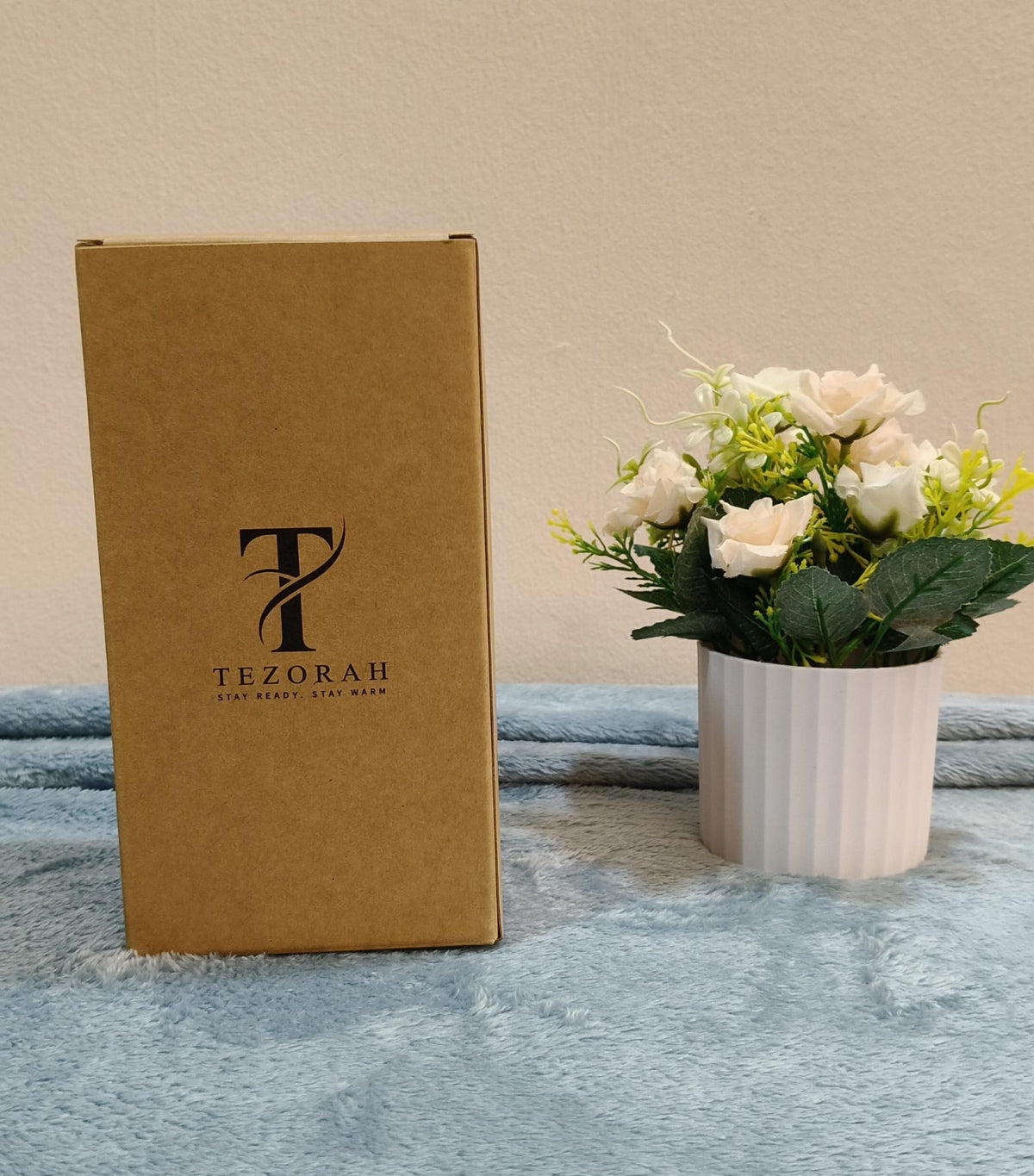 TEZORAH Dual Drink Carry Tumbler 600ml | Stainless Steel Vacuum Insulated | Foldable Carry Handle | Box Included