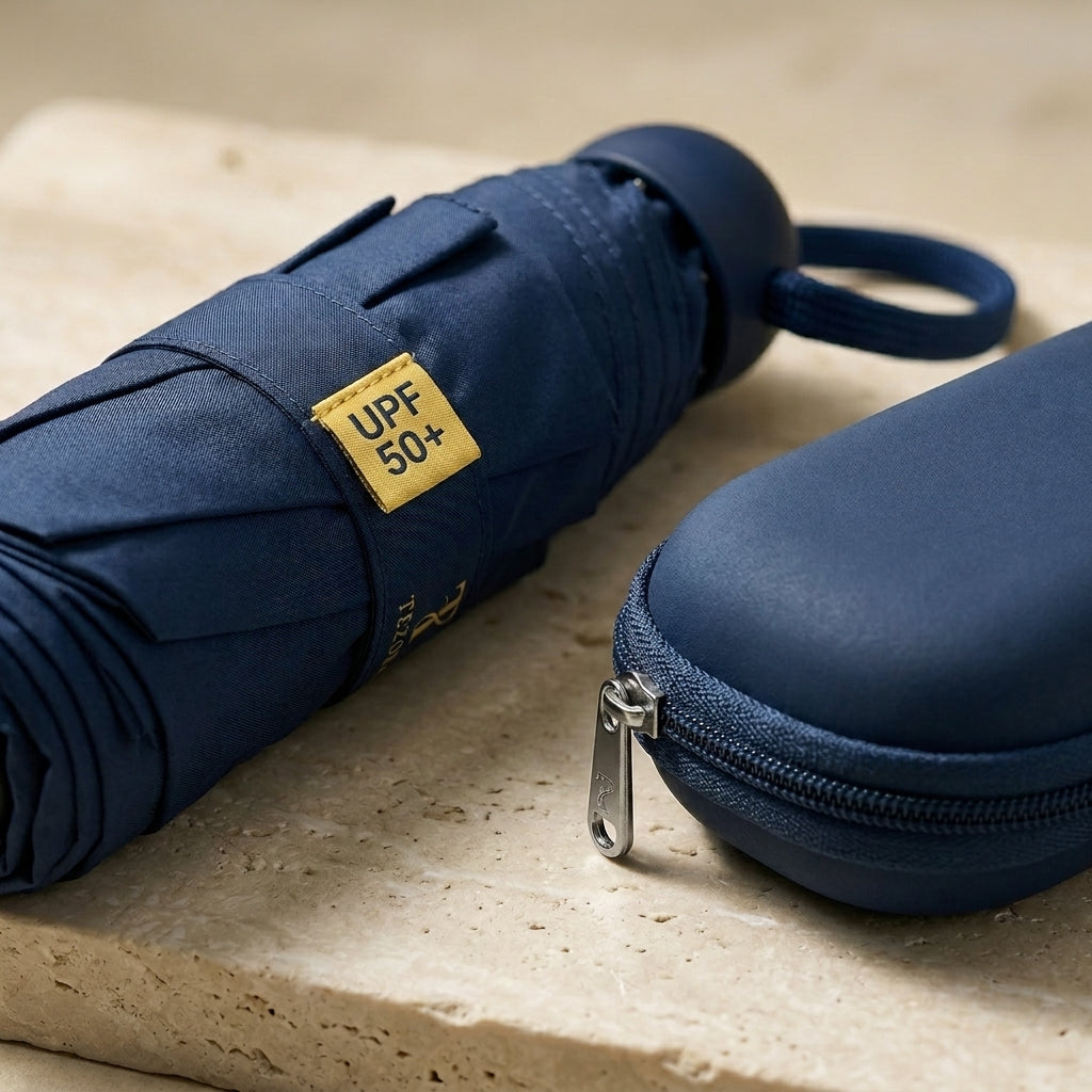 TEZORAH PocketShield™ Ultra-Mini Umbrella with Protective Zip Case